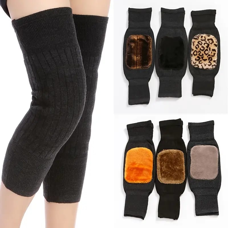 Warm Wool Knee Pads, Cashmere Wool Knee Brace Pads, Elastic Knees Sleeves Support Protector Warm Wool Knee Pads, Cashmere Wool Knee Brace Pads, Elastic Knees Sleeves Support Protector